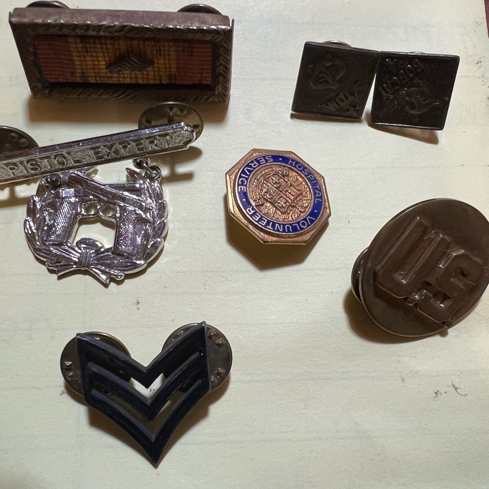 Vintage Military Pin Set other variety